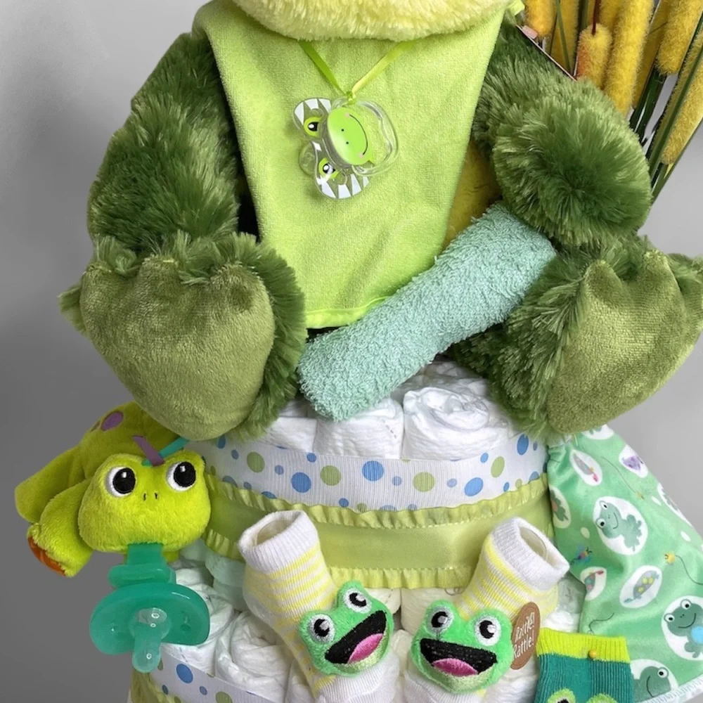 Frog Diaper Cake
